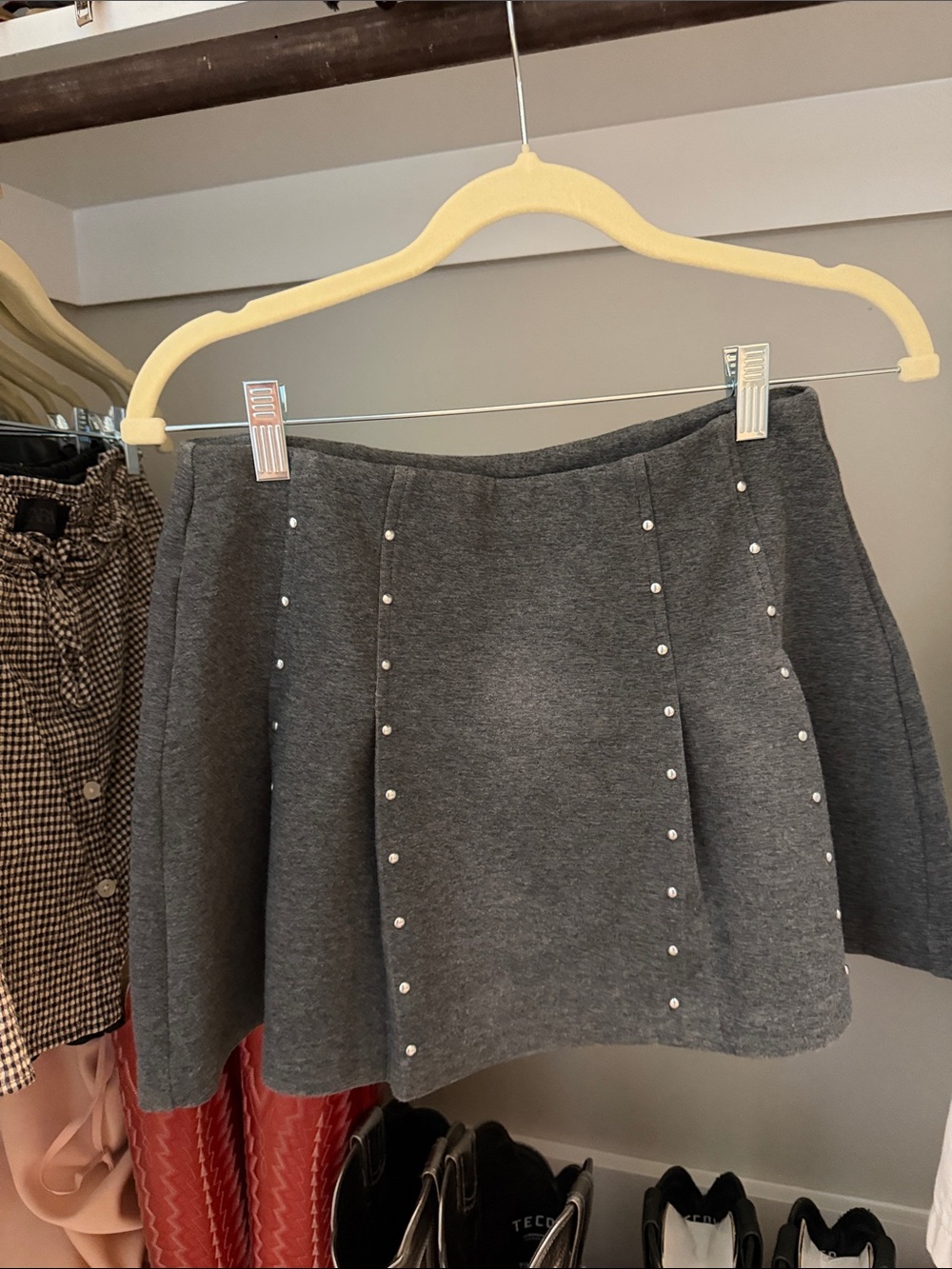 Mango grey mini skirt